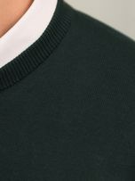 بافت یقه گرد سبز لجنی sh408