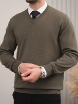 بافت یقه هفت سبز زیتونی sh407