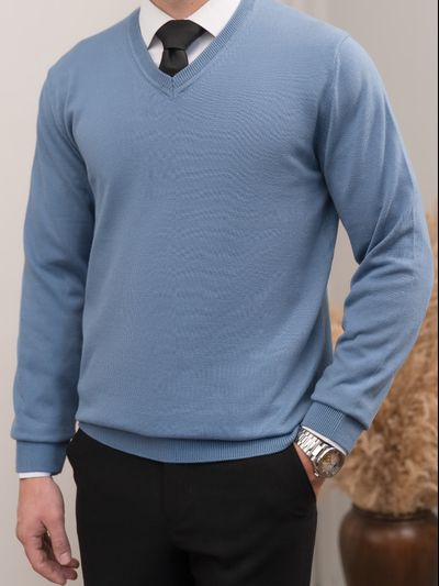 بافت یقه هفت آبی نفتی روشن sh392