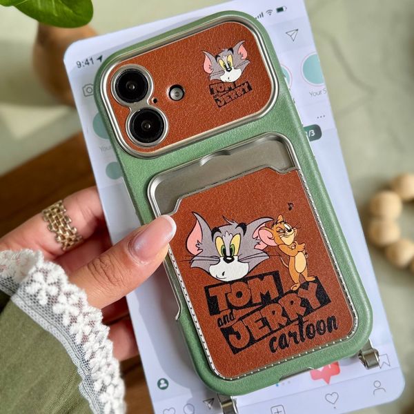 قاب تام و جری چرمی جاکارتی دار