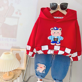 ست بلوز شلوار دو تیکه بچگانه وارداتی شطرنجی