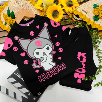 تیشرت شلوارک کرومی مشکی