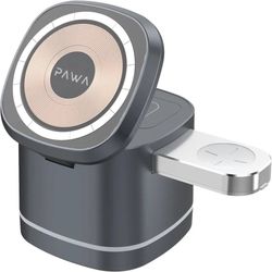 شارژر بی‌سیم سه کاره پاوا مدل PW-MG31IPWA Cube