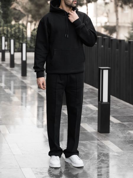 ست هودی جاگر مشکی ساده sp100