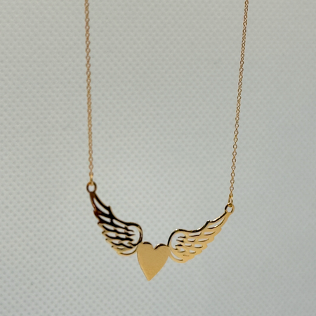 زنجیر پلاک قلب فرشته