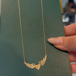 زنجیر پلاک قلب فرشته