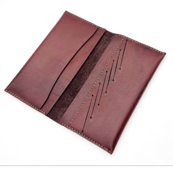 کیف پول پالتویی چرم مدل ساوین