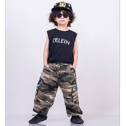 شلوار بگ اسپورت دخترانه و پسرانه مدل چریکی