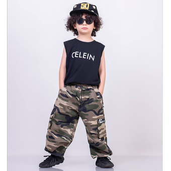 شلوار بگ اسپورت دخترانه و پسرانه مدل چریکی