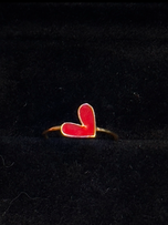 انگشتر قلب قرمز