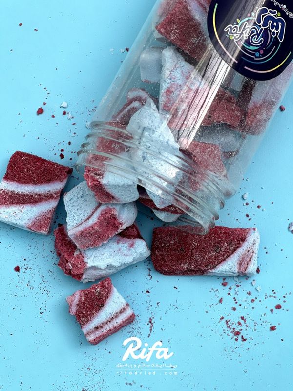 بستنی خشک انجمادی پفکی طعم بلوبری شاتوت