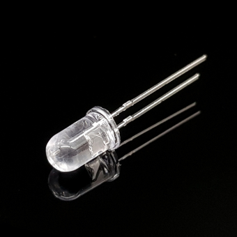 ال ای دی 5mm آبی شیشه ای پایه کوتاه ( پک 5 عددی )