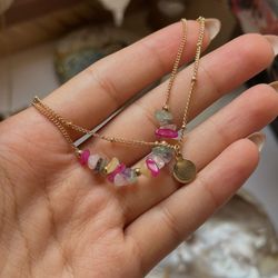 پک گردنبند سنگ طبیعی