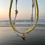 گردنبند تابستونی پک زرد