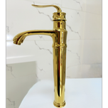 شیر روشویی پایه بلند اسناپل مدل بامبو | طراحی مدرن، بدنه برنجی، پرلاتور کاهنده مصرف آب