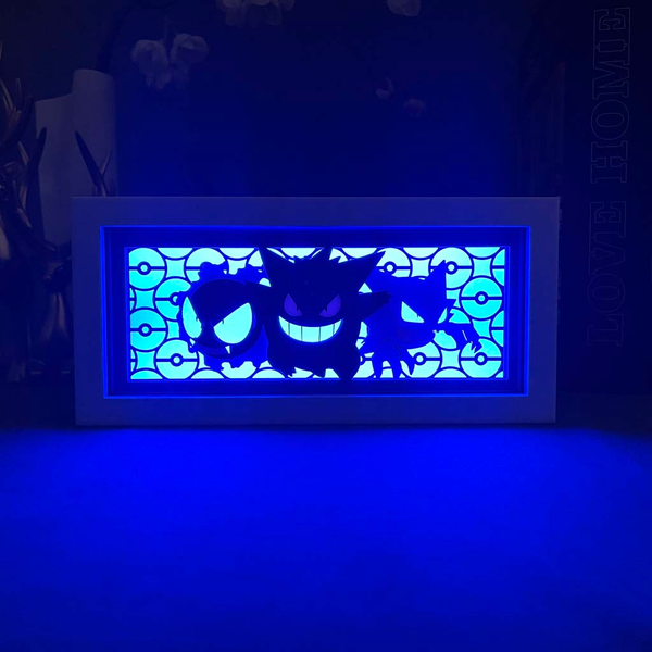تابلو لایت باکس انیمه ای گنگار پوکمون | Gengar Anime Light Box Pokémon