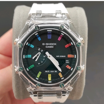 کاسیو جیشاک دو زمانه GA2100 سفید