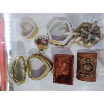 4عدد جعبه جواهرات پلی استر قدیمی