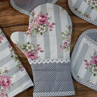 دستکش فر لاین طوسی