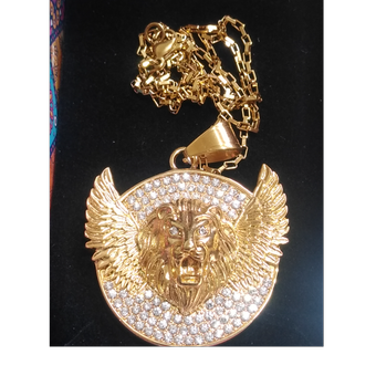 آویز شیر طلایی بزرگ