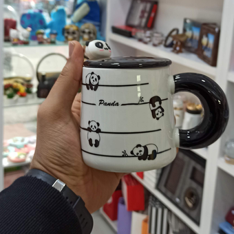 ماگ طرح پاندا قاشق دار