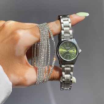 ساعت زنانه کاسیو Casio صفحه سبز