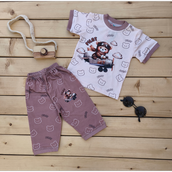 تیشرت شلوارک طرح خلبان 11049