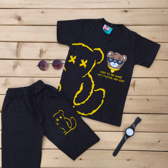 تیشرت شلوارک پشت و رو چاپ 11026