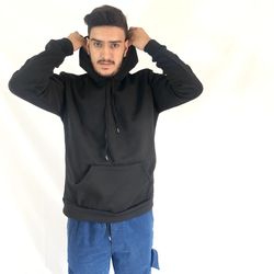 هودی ساده مشکی اسپرت زنانه و مردانه