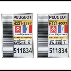 برچسب خودرو کد 2 بسته 2 عددی