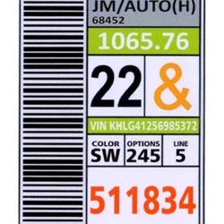 برچسب خودرو کد 4 بسته 2 عددی