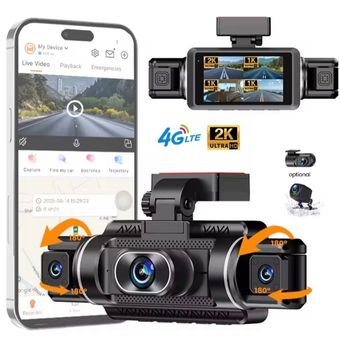دوربین ثبت وقایع خودرو سیم‌ کارتی چهار لنز مدل M200 دارای GPS