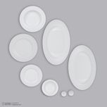 سرویس غذاخوری 28 پارچه چینی زرین ایران سری رادیانس مدل White 2 درجه عالی