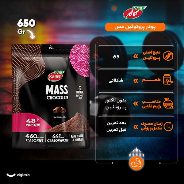 پودر مس گینر شکلاتی کاله‌پرو 650 گرم