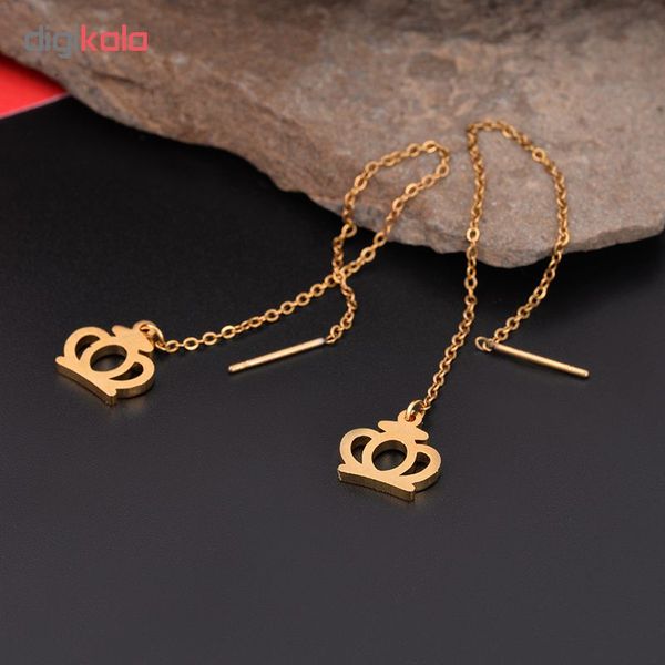 گوشواره زنانه طرح تاج کد GO1275