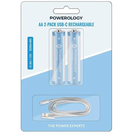 باتری قلمی شارژی پاورولوژی (Powerology AA Rechargeable Batteries) مدل PWAA322