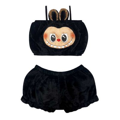 ست نیم تنه و شلوارک راحتی دخترانه مدل لبوبو