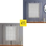 پرده تیکو دکو مدل خامه‌ دوزی گیپور صدفی bradley2110 سایز 300x280 سانتی متر