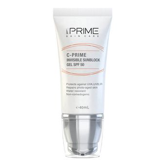 ژل ضدآفتاب بی‌رنگ پرایم SPF50 مدل C-Prime مناسب برای انواع پوست، حجم 40 میلی‌لیتر