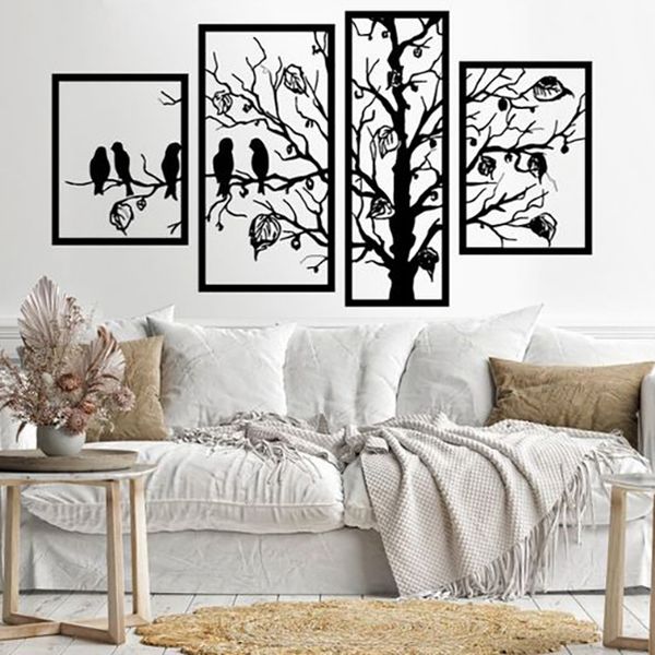 دیوارکوب مدل چوبی کد T26-2 مجموعه چهار عددی