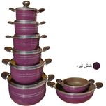 سرویس پخت و پز 14 پارچه هلنا طرح چدن مدل 55410