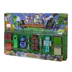 فیگور 4 عددی ماینکرافت همراه با بلوکMinecraft