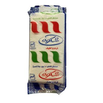 دستمال کاغذی جیبی 10 برگ شکوه کد 023