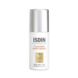 فلوئید ضد آفتاب بی‌رنگ صورت ایزدین SPF 50 مدل Magic Repair محافظ Uva،Uvb مناسب برای انواع پوست حجم 50 میلی‌لیتر