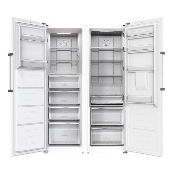 یخچال فریزر دوقلو 32 فوت جی پلاس مدل GRF-P2736-FW/LW، دارای سرمایش و انجماد سریع، با ارتفاع 185، پهنای 119 و عمق 65 سانتی متر، م