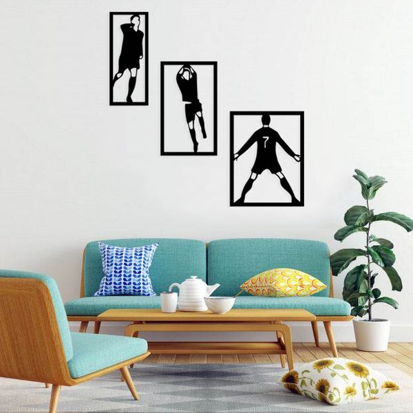 استیکر دیواری طرح رونالدو مجموعه 3 عددی