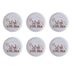 بشقاب غذاخوری زی مدل فرم اس 24 هپی ربیت درجه عالی بسته 6 عددی