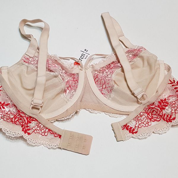 ست شورت و سوتین زنانه کارنا رز مدل هارنس فنردار گیپور گلدار کد 4867-4081 رنگ کرم