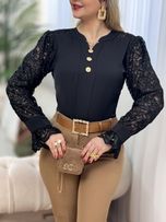 شومیز سه دکمه مزونی 2810