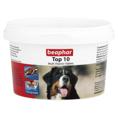 قرص مولتی ویتامین سگ top 10 بیفار 180 عددی / Beaphar Top 10 Dog Multi Vitamin Tablets